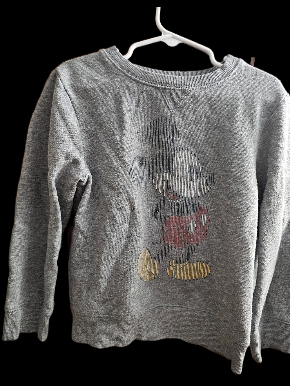 Disney Gray Sweatshirt with Vintage Mickey Mouse